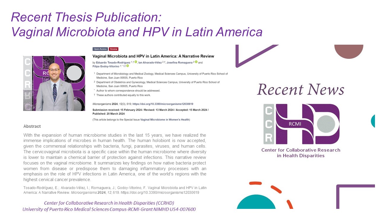 Recent Thesis Publication: Vaginal Microbiota and HPV in Latin America
