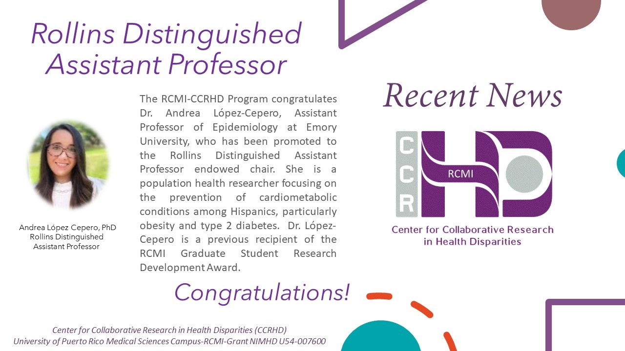 Congratulations to Dr. Andrea Lopez-Cepero