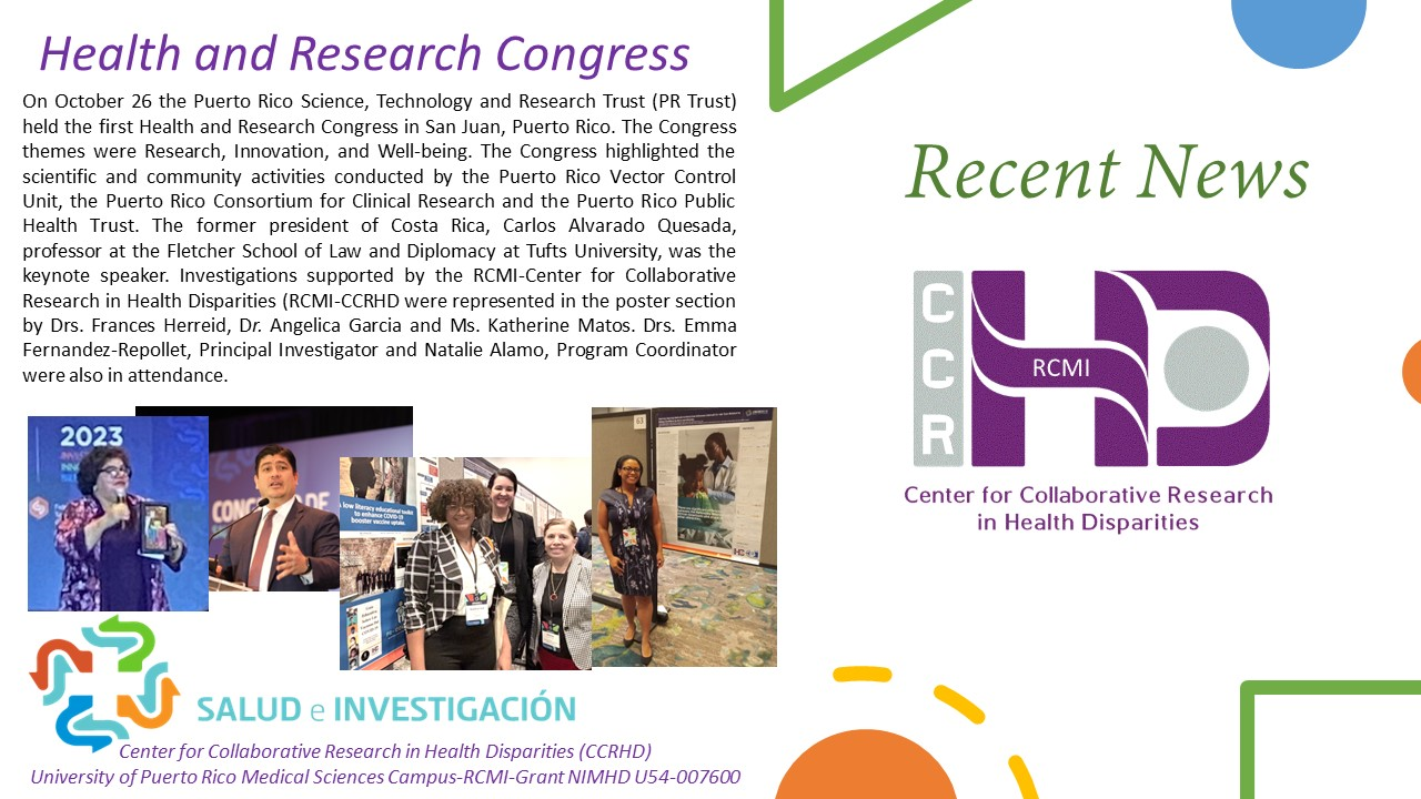Health and Research Congress information  PR Trust  on october 26