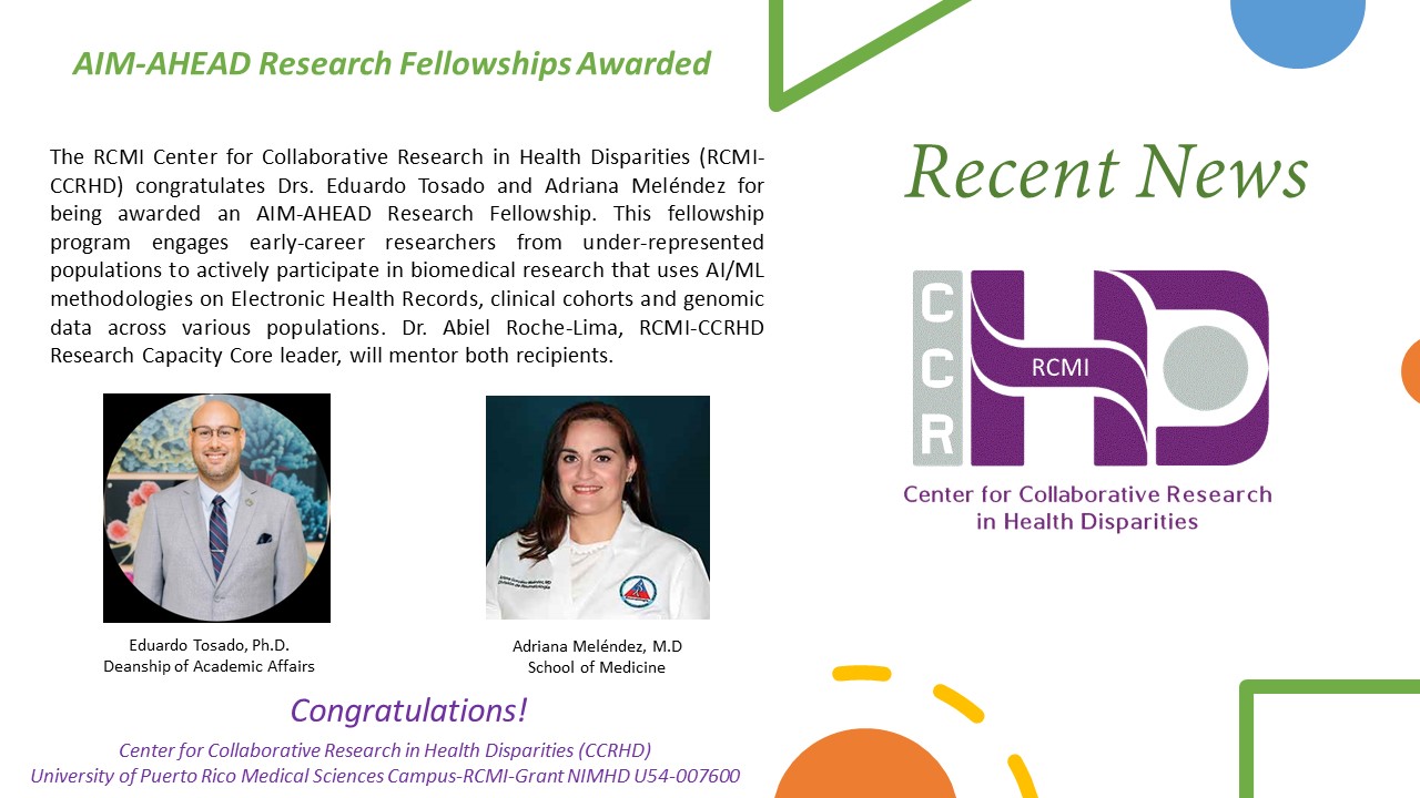 AIM-AHEAD Research Fellowship Awarded
