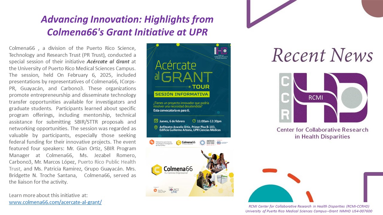 Advancing Innovation: Highlights from Colmena66's Grant Initiative at UPR