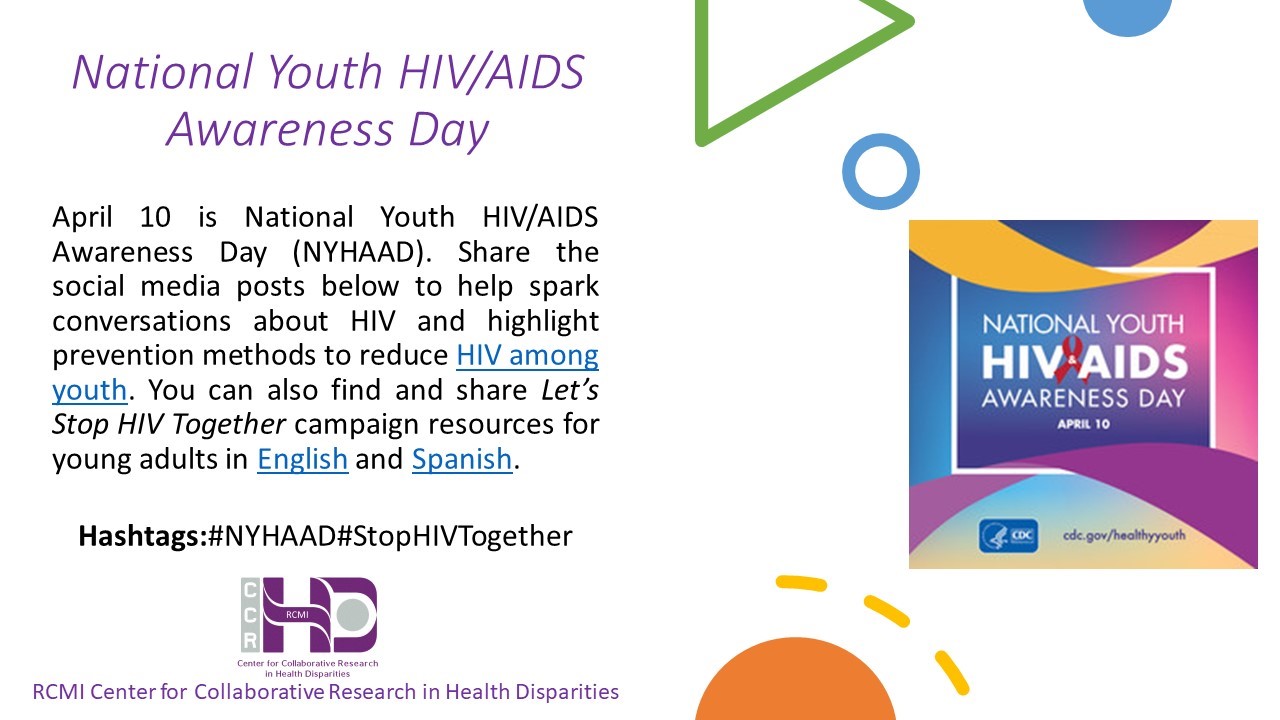 National Youth HIV/AIDS Awareness Day - April 10