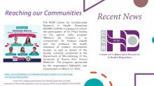 Recent News: Reaching our Communities graphic