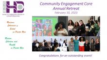 image with collage of photos activity Community Engagement Core - Annual Retreat 2023